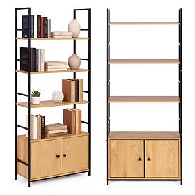 Industrial Loft Shelf with Cabinet 4 Shelves ModernHome, MODERNHOME