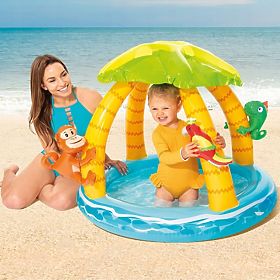 Inflatable Children's Pool Island Canopy INTEX 58417