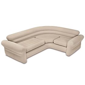Inflatable Corner Sofa Four-Seater 257x203x76 cm Beige INTEX 68575, INTEX