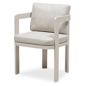 Japori Garden Chair Aluminum, Light Beige, Rounded