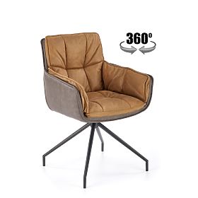 K523 Chair Brown / Dark Brown (1p=2pcs), Halmar