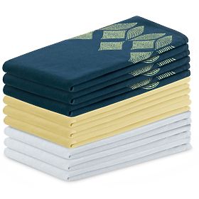 Kitchen Towel LETTY Yellow with Modern Print Classic Style 50x70 ameliahome