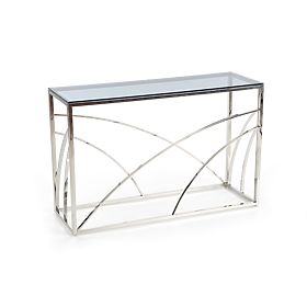 KN5 Console Table, Frame - Silver, Glass - Smoked (1p=1pc)