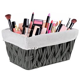Knitted Basket DARLA Graphite 30x20x15 cm