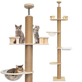 Large Cat Scratching Post Beige 255-265cm P70503, Tutumi