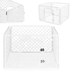 Large Enclosure Kennel Cage Run for Dog Cat White