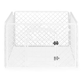 Large Enclosure Kennel Cage Run for Dog Cat White