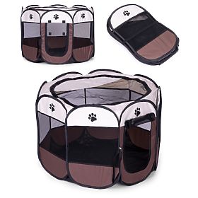 Large Textile Playpen Bed for Dogs and Cats
