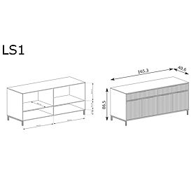 LINKaSTYLE Chest of Drawers LS1 Cashmere, Halmar
