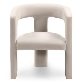 Lory Relaxation Armchair, Light Beige, Velvet, lectus