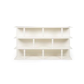 Low Shelf Perla, White, Ball Supports