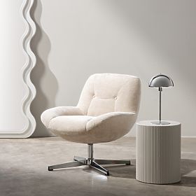 Lunno Beige Swivel Chair