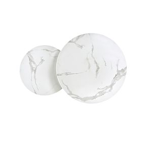 MERCURY 2 set of 2 benches, frame - silver, glass - white marble (1p=1pc), Halmar