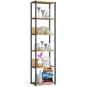 Metal Loft Shelf 50 cm - Black-Oak Artisan - 6 Shelves
