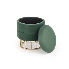 MINTY Pouf Dark Green / Gold (1p=1pc), Halmar