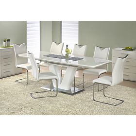 MISTRAL White Glossy Table, Halmar