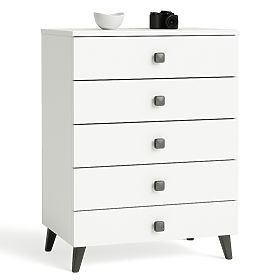 MOBI K-05 WHITE BLACK CHEST OF DRAWERS