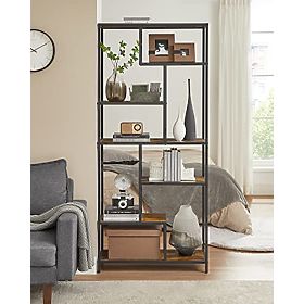 Modern Living Room Bookshelf with 6 Shelves, LEOBERT