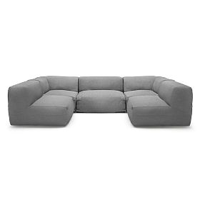 Modular Garden Corner Sofa Vacuum Vll with Cover, Gray