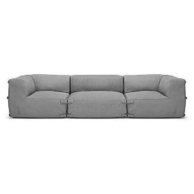 Modular Garden Sofa Vacuum VI with Cover, Gray
