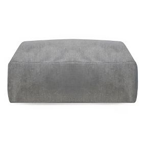 Modular Pouf for Vacuum Garden Corner Sofa with Cover, Gray