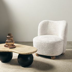 Monroe Relaxation Chair Beige/Natural, Rounded Shapes, Ball Legs, lectus
