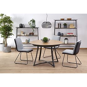 MORETTI Extendable Table Top - Golden Oak / Grey, Legs - Anthracite