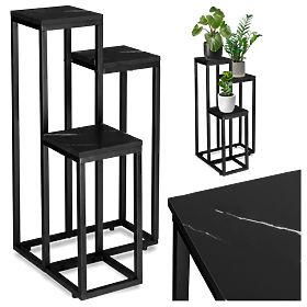 Munir Black Marble Plant Stand