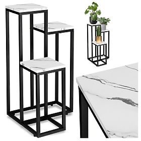 Munir White Marble Plant Stand