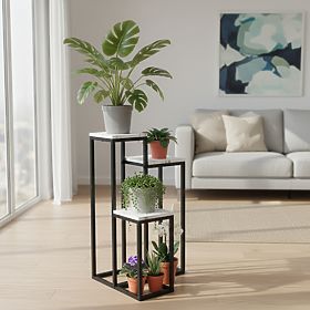 Munir White Marble Plant Stand