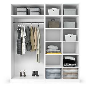 Neroli Wardrobe Frame/Interior with Rod and Shelves 182.2 cm, White