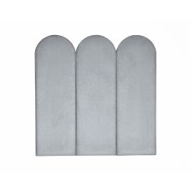Upholstered Panel Oblouček - Grey, MIRAS