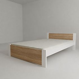 Ourfamily D3 Bed Natural+White