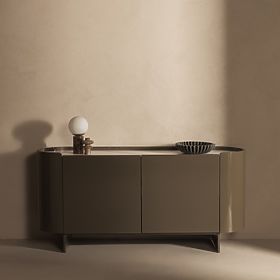 Oval Dresser Nari, Green/Grey, Sintered, Glossy