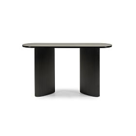 Pauline Desk/Console 140 cm, Black, Slats, lectus