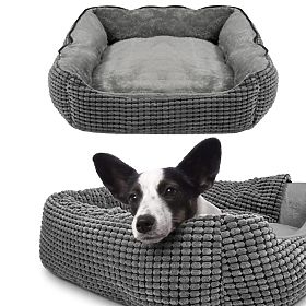 PET BED FOR DOGS CATS PJ-018 GRAY L, PuppyJoy