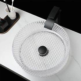 Rea Cristal Transparent 35 Furniture Washbasin, Rea