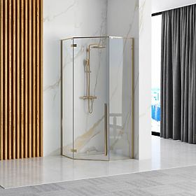 Rea DIAMOND 100x100 GOLD Shower Enclosure, Rea