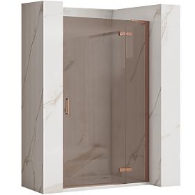 Rea Hugo 90 Brushed Copper Shower Doors, Rea