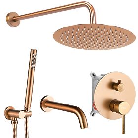 Rea Lungo Concealed Bath and Shower Set Brushed Copper, Rea