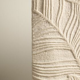 Rectangular Carpet Mona Tufted, Wool, Cream, Leaves, Carpet Size: 190x290, lectus
