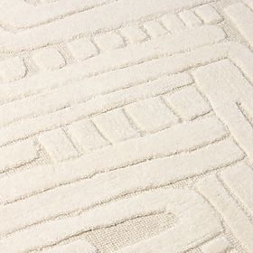 Rectangular Carpet Sophia, Tufted, Cotton, Cream, Carpet Size: 120x180, lectus