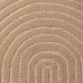 Rectangular Isla Rug, Arches, Tufted, Wool, Dark Beige, Rug Size: 190x290, lectus