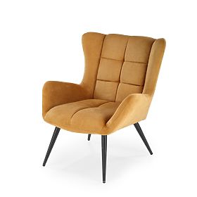 Relaxation armchair BYRON - mustard, Halmar