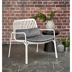 Relaxation Chair MELBY, Frame - White, Upholstery - Gray (2p=6pcs)