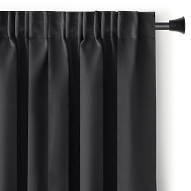 RESTILO BLACKOUT Curtain Black Classic Style Sash Tape Material Blackout 140x245