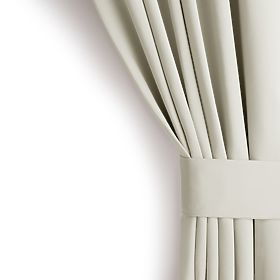 RESTILO BLACKOUT Curtain in Cream Color, Classic Style, Silver Eyelets, Material bl