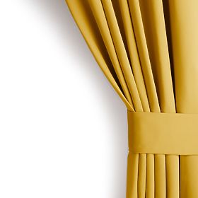 RESTILO BLACKOUT Curtain Mustard Color Classic Style Silver Eyelets Material