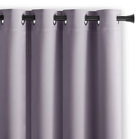 RESTILO BLACKOUT Curtain Powder Pink Tie Classic Style Silver Eyelets Material