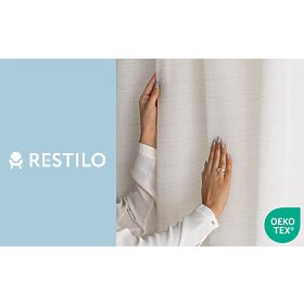 RESTILO Curtain DRIMAR Beige Color Modern Style Tape Material Linen, Microfiber 140x250